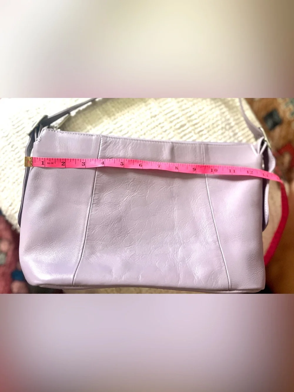 VINTAG Y2K Genuine Leather Piel hobo bag Lavender NwT